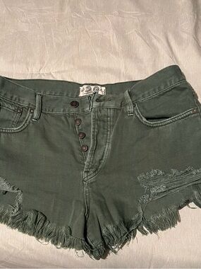 Free People Grey Denim Shorts 29